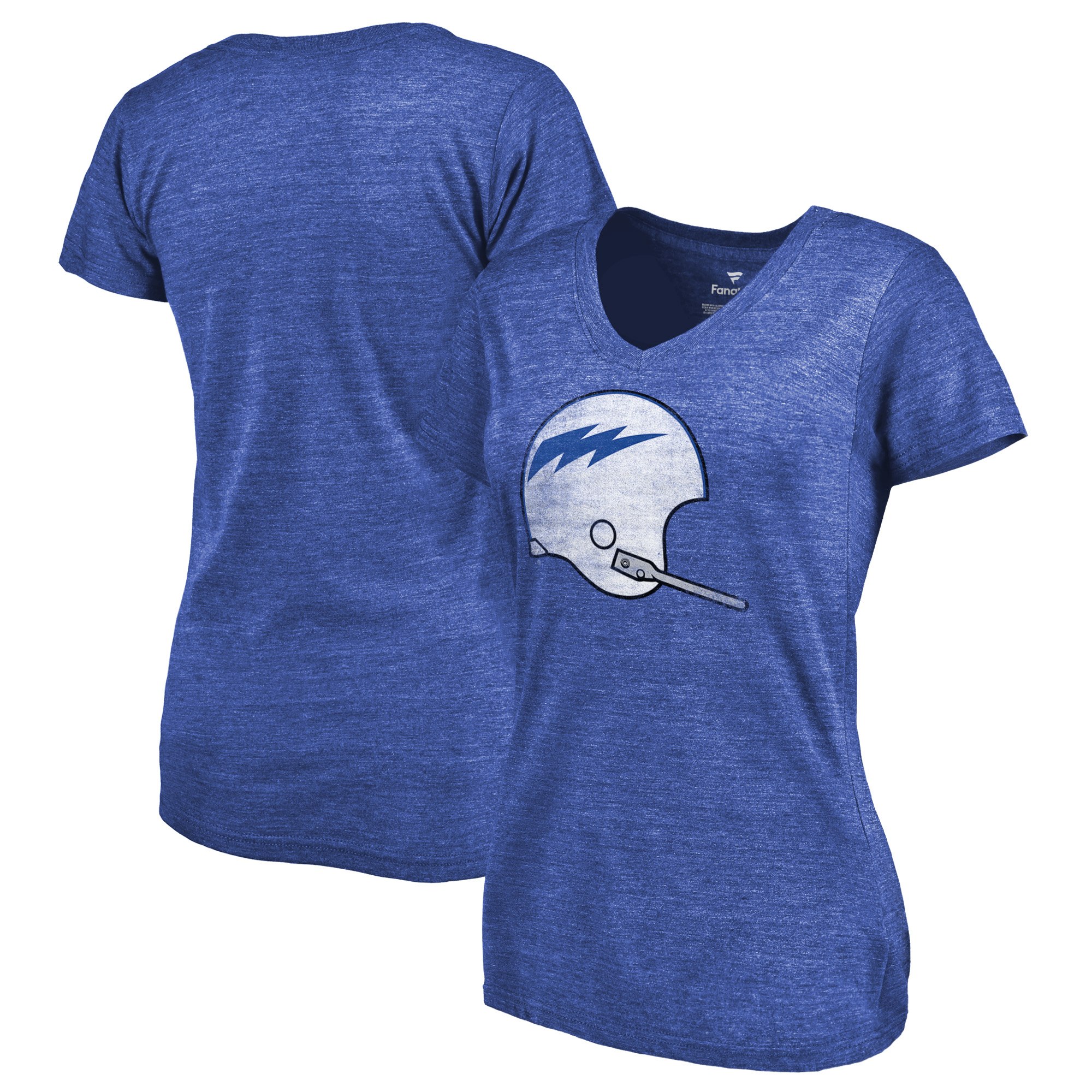 2020 NCAA Fanatics Branded Air Force Falcons Women Royal College Vault Primary Logo TriBlend VNeck TShirt